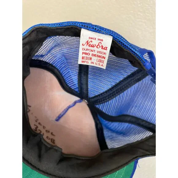 VTG New Era 100 Anniversary Dodger’s Blue Snap Back Trucker Baseball Hat Med-Lg - Picture 6 of 12